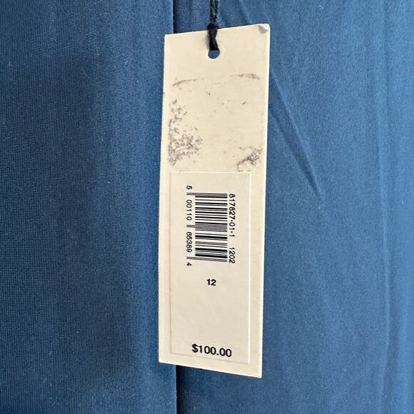 Banana Republic Ramira Bi-Stretch Flare Pant Navy Blue 12 - Picture 4 of 12